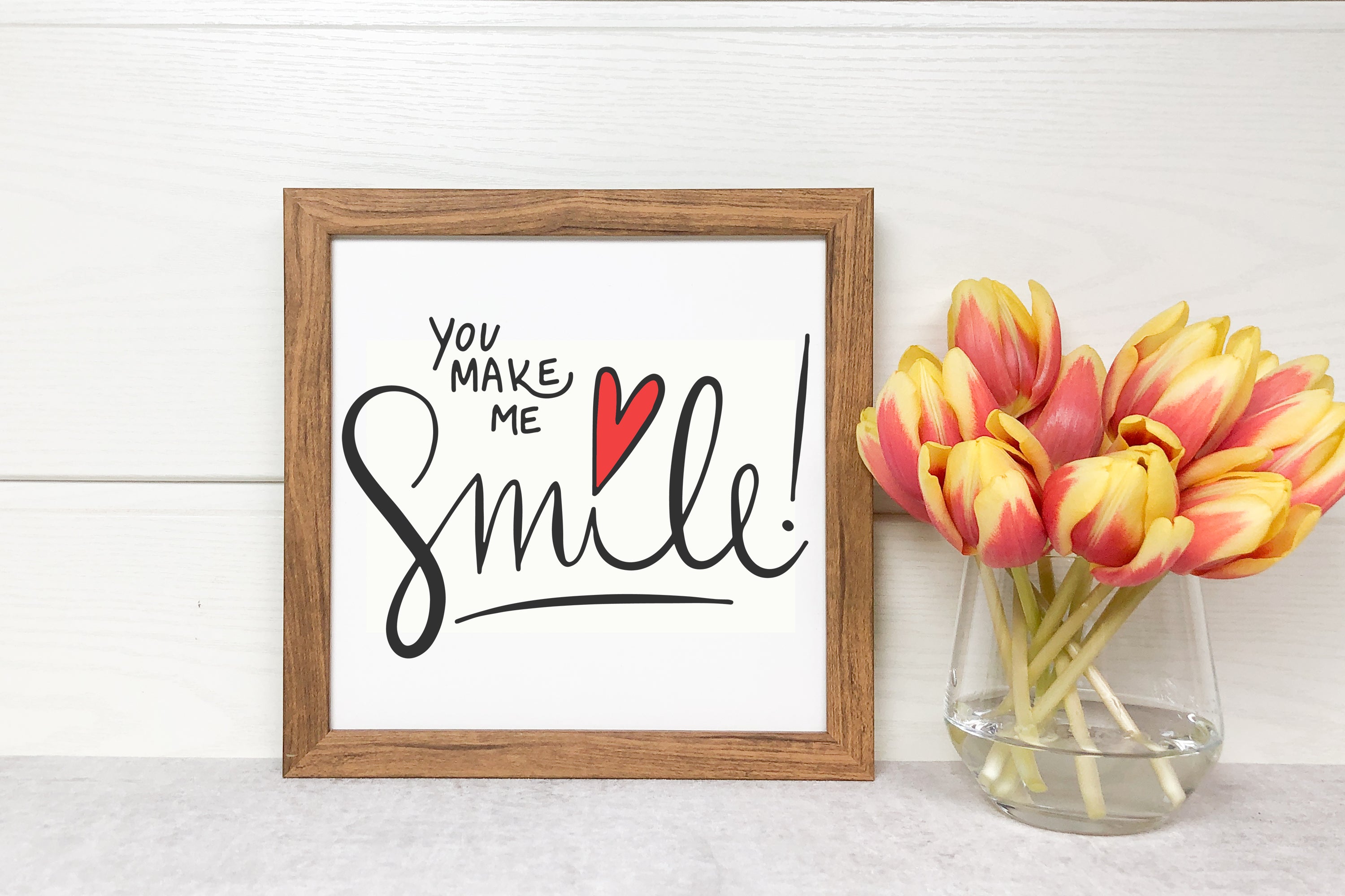 You Make Me Smile Vinyl Sticker image 1