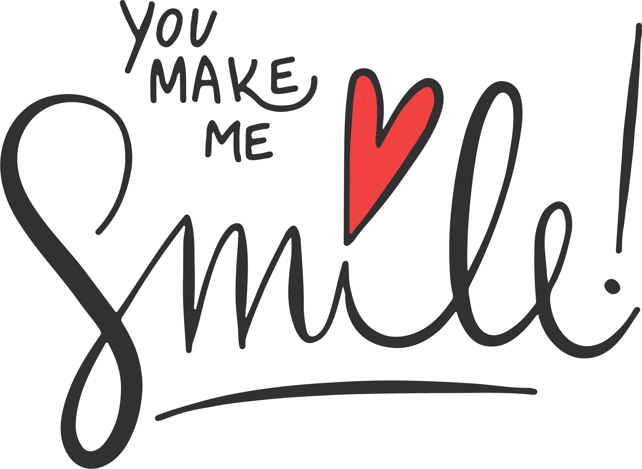You Make Me Smile Vinyl Sticker image 0